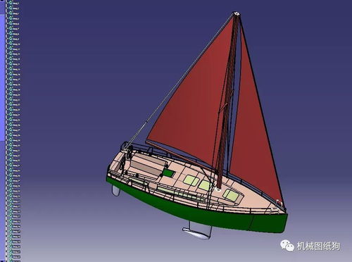 海洋船舶Koma小型帆船游艇模型图纸的Rhino设计应用